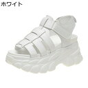 厚底靴 レディース サンダル 8cmアップ スポーツサンダル 夏 グラディエーター 編み込み 革 ベルクロ カジュアル 滑り止め 大きいサイズ 歩きやすい 痛くない 軽量 可愛い オフィス パーティー