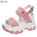 サンダル 厚底靴 レディース ウェッジ 10.5cm 身長UP 脚長 プラットフォーム サマーサンダル 防滑 軽い 軽量 スポーツシューズ 蒸れない ウォーキング 通気性 通学 お出かけ レジャー 可愛い 夏