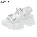 厚底 レディース サンダル スポーツサンダル 身長アップ 夏用 ベルクロ 8cm プラットフォーム ウォーキングシューズ 運動靴 防滑 軽い 走れる 蒸れない 軽量 かわいい きれいめ ビーチ 海 水遊び 登山
