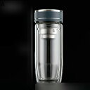 耐熱ボトル 二重ガラス 水筒 水飲みコップ クリア ボトル 直飲み 分離式 水分補給 給水 大人 漏れ防止 運動 遠足 登山 在宅 キャンプ 飲料/ジュース/お...