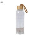 ガラスボトル 耐冷耐熱 水筒コップ 水飲み 450ML 給水 透明 ボトル 直飲み 会社用 学校 ビジネス 飲料/ジュース/お茶など入れ フタ付き 耐久性 プレ...