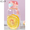 ストロー付き水筒 ガラス 耐冷耐熱 ウォーターボトル 直飲み クリア ボトル 給水 500ml 飲料/ジュース/お茶など入れ ポータブル 使いやすさ ファッション 漏れなし 耐久性 スケーター 運動用(3)