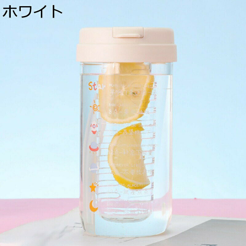 ガラス水筒 ウォーターボトル 500ml 直飲み クリア フィルター付き 水分補給 ストロー付き 給水 飲料/ジュース/お茶など入れ 使いやすさ ファッション ドリンクボトル 在宅 キャンプ プレゼント