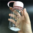 水筒 目盛り付き ミニ 150ml クリアボトル ウォーターボトル 夏用 直飲み 小型 手提げ付き スポーツボトル プラスチック カップ タンブラー 保冷 保温 漏れのない 軽量 萌え萌え 子供大人兼用 会社(3)