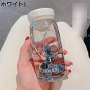 ボトル 目盛り Tritan ミニ水筒 ストローボトル ウォーターボトル 小さい 300ml 茶こし プラスチックボトル コップ オシャレ 男女兼用 少女 オフ...