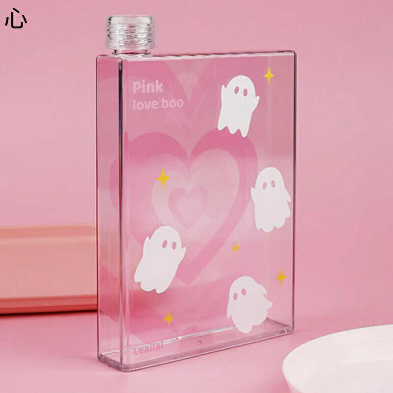 水筒 四角形 アクリル 竹 ハート柄 500ml ウォーターボトル 直飲み 夏用 コップ クリアボトル タンブラー 保冷 保温 漏れのない 軽量 おしゃれ レトロ 男性用 女性用 ジョギング キッズボトル 通学