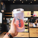 水筒 400ml 直飲み ウォーターボトル マット 夏用 ハンドル付き スポーツボトル プラスチック コップ タンブラー 軽い 持ち運び便利 使いやすさ 高い密...