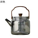 ティーポット 茶具セット 木 耐熱ガラス 冷蔵庫入れ 茶こし ステンレス鋼フィルター リーフティポット 保温 断熱 冷水/熱湯OK 癒し 手作り 直火電気ケトル...