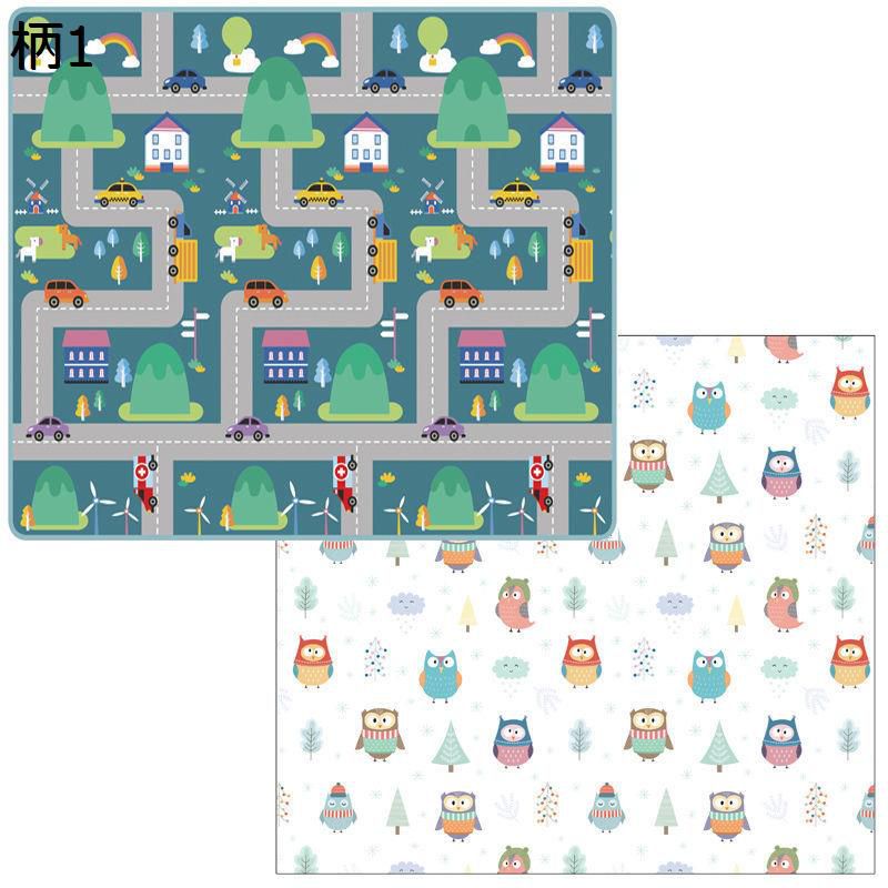 ベビープレイマット 防音防水 ジム クッション 滑り止めパッド 折りたたみ プレイマット 折りたたみ 遊びカーペット 厚手 滑り止め加工 両面使用 無害 振動吸収 教育 耐久性 プレゼント