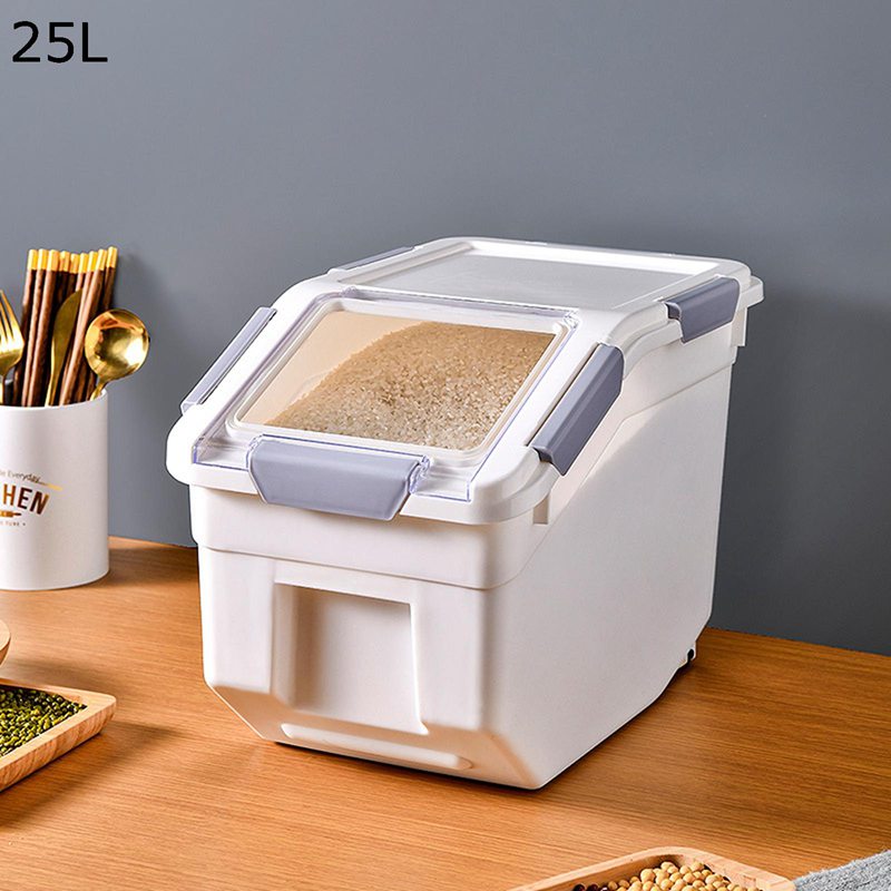 米びつ おしゃれ 米櫃 こめびつ ライスストッカー ロックコンテナ 大容量 お米ケース キャスター付き ..