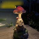 ソーラーライト キノコ リス ハリネズミ 自動点灯 ガーデンオーナメント 置物 インテリア ガーデン置物 ベランダ 庭園 お庭 屋外 デコレーション 部屋飾り 癒しグッズ 工芸品 園芸用品 園芸雑貨 面白い 電池不要