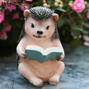 ガーデンオーナメント 動物読書 3匹セット 樹脂 置物 兎 蛙 ハリネズミ ウサギ カエル インテリア ガーデン置物 室内室外 お庭 ベランダ 玄関 彫像 癒しグッズ 園芸用品 雑貨 面白い ナチュラル 防水屋外 贈り物