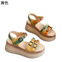 ビーチサンダル 厚底 ダブルバックル レディース オシャレ ビーサン フラット ルームシューズ 夏用 オープントゥ 美脚 レトロ 海 ハワイ リゾート 軽量 滑...