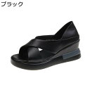 ビーチサンダル 女性用 ウェッジ 大きいサイズ 革 クロス スリッポン おしゃれ ビーサン フラット 夏 前開き 美脚 海 ハワイ リゾート 軽量 防滑 シンプル 通気 痛くない 室内履き 日常 カジュアル