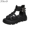 ビーチサンダル レディース 可愛い 厚底 グラディエーターサンダル フラット ダブルストラップ 夏用 オープントゥ 美脚 プール 普段履き 浴衣 通気性 静音で...
