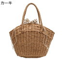 編みバッグ カゴバッグ ペーパー素材 ショルダーバッグ 2way 巾着 ギョウザ型 夏用 草編みバッグ レディース ビーチ 旅行 ハワイ 遊園地 大容量 小銭 ...