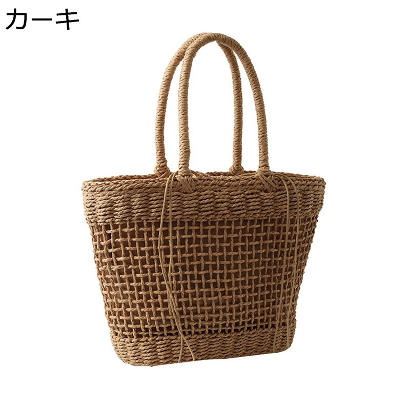 カゴバッグ 編みバッグ 肩掛け 可愛い トートバッグ 巾着 ビーチ 海 サークルバッグ 草編み 2way レディース お祭り 出掛け リゾート ギフト バケツバッグ 収納簡単 スマホ/財布/小物収納 大容量