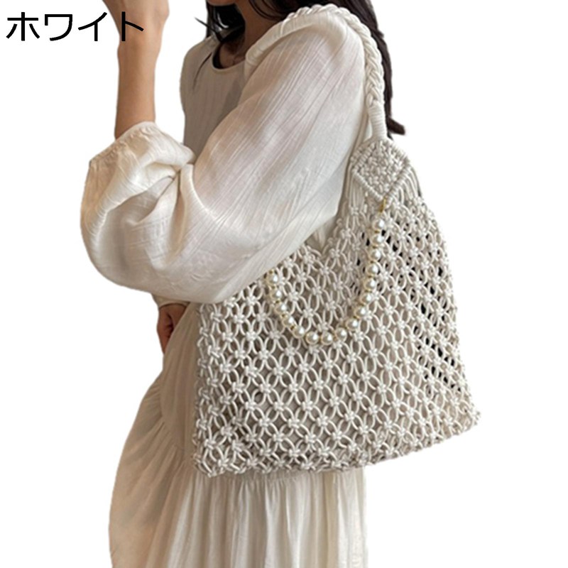 楽天parte1編みバッグ 手織りかごバッグ 大容量 トートバッグ 海 ピクニック 祭り 草編み 森ガール ハンドメイド 収納簡単 小銭 小物入れ 便利 上品 女の子 女性 出掛けバッグ 夏用バッグ リゾート プレゼント