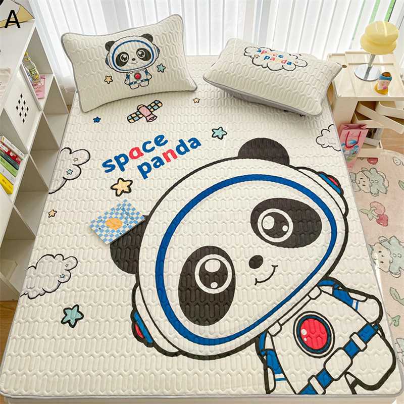 敷パッド 敷きマット 天然ゴム ラテックス 接触冷感 春夏 シングル セミダブル 可愛い 枕カバー付き ア..