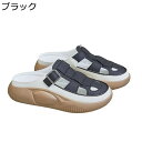 ミュール レディース 厚底 スリッパ ストラップ メッシュ 透かし彫り スリッポン 革 ゴムソール かかとない 春夏秋 ウォーキング スニーカー 外出 自宅用 ...