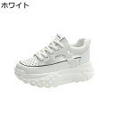 透かし彫り 厚底 スニーカー レディース ローカット 6.5cm身長アップ 美脚 メッシュ レースアップ スポーツサンダル シークレットシューズ 2cmインヒー...
