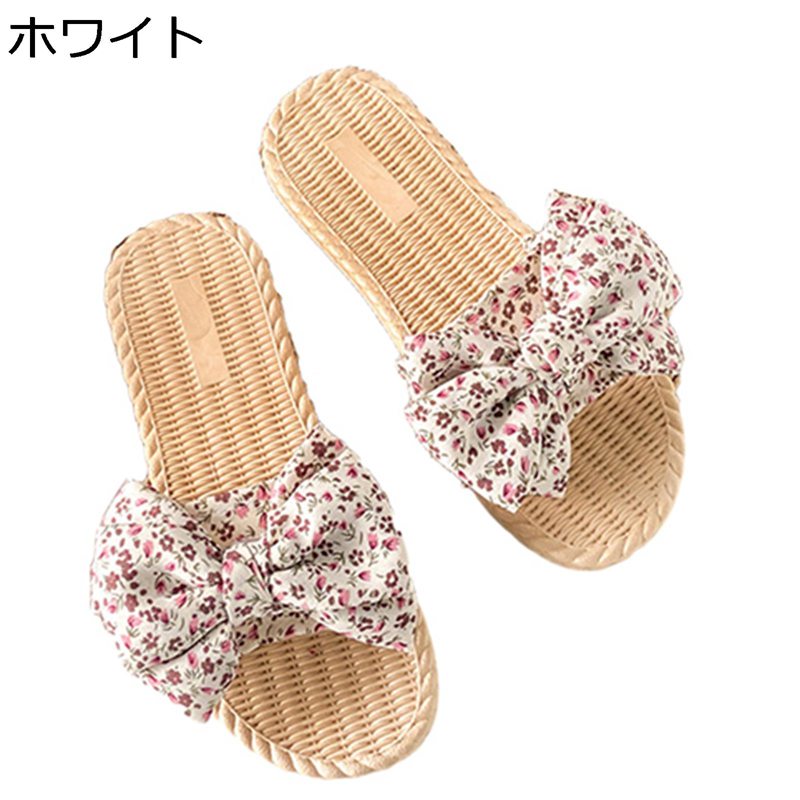 ビーチサンダル サマーシューズ 蝶結び レディース 可愛い 夏用 フラット スリッパ 前開き ビーサン 美脚 蒸れない コンフォート 静音 洗濯可 女性 オフィ...