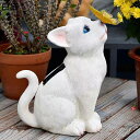 ガーデニング ねこ 猫 ネコ ガーデン装飾 ソーラー ガーデン置物 ソーラーライト 可愛い 田園風 樹脂 装飾 オブジェ 防水 耐久 ガーデン雑貨 園芸 インテリア 庭 飾り 屋外 デコレーション 動物