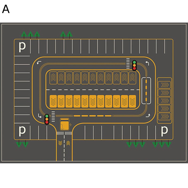 駐車場ラグ プレイマット ゲームパッド 拭ける 防水 防ダニ 防音 キッズ カーペット 子供 滑り止め 耐..