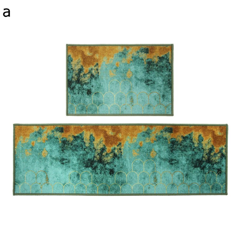 キッチンマット 2枚セット マイクロファイバー 台所マット 吸水 速乾 滑り止め付き お風呂マット 廊下..