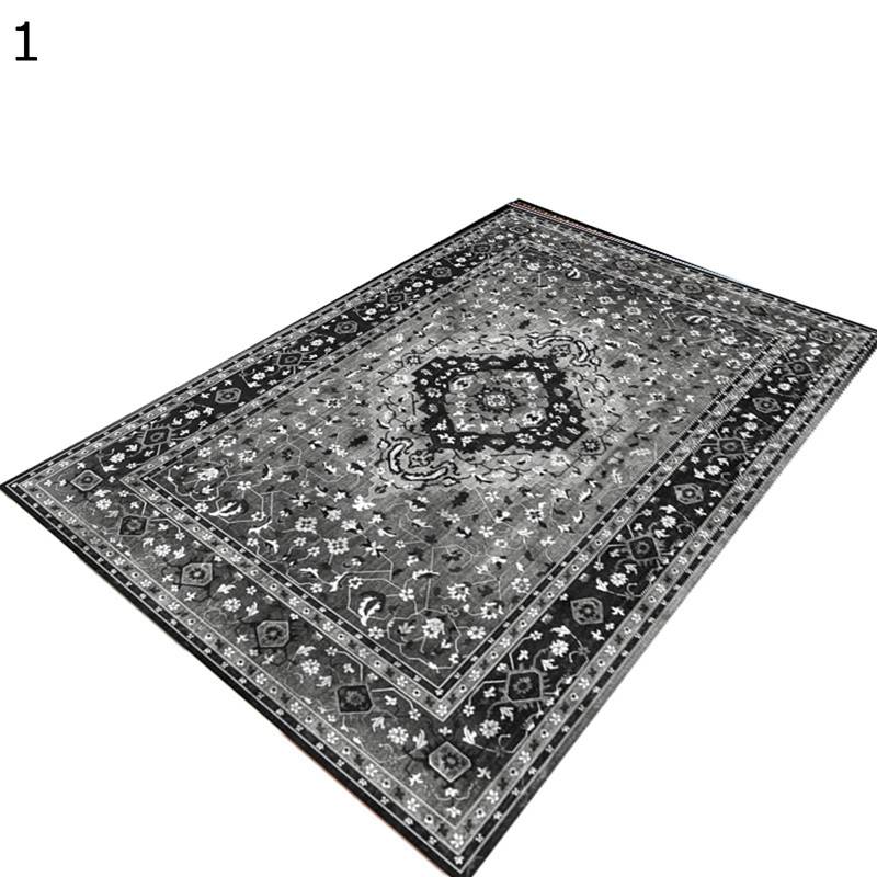 デスクチェアマット ドアマット チェアマット 床保護マット 長方形 ラグ 大型 柔らかい お手入れ簡単 軽量 凹み防止ズレない床 防キズ 防カビ 手洗い ボヘミアン風 欧式古典 居間用 テレワーク