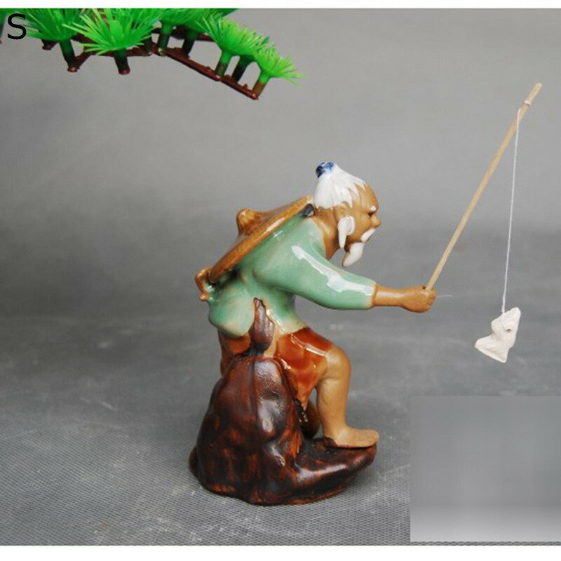 ガーデンオーナメント ガーデン置物 ガーデニング雑貨 釣り人 庭オブジェ 中華風 面白い 陶器 癒し 屋内屋外装飾 デコレーション お庭 オーナメント アクアリウム 園芸雑貨 池 インテリア ベランダ 贈り物