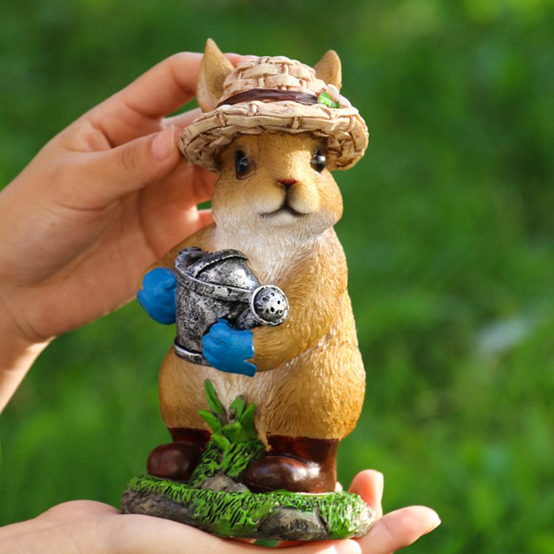 ガーデンオーナメント ガーデニング雑貨 ガーデンオブジェ 兎 オーナメント お庭 置物 かわいいうさぎ 樹脂 癒しグッズ 動物 彫刻 耐久性 防水 インテリア雑貨 庭飾り 装飾 園芸 玄関 アウトドア ベランダ 贈り物