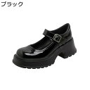 ロリィタ靴 ロリータシューズ レディース 本革 6.5cm太ヒール エナメル jk靴 ハイヒールパンプス バックル 美脚 細身 厚底 可愛い 学生 女子 メイド靴 コスプレ デート お嬢様風