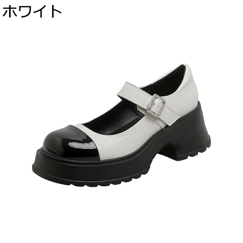 ロリィタ靴 ロリータシューズ レディース jk靴 可愛い 学生 女子 メイド靴 本革 6.5cm太ヒール エナメル ハイヒールパンプス バックル パッチワーク 美脚 細身 厚底 コスプレ デート お嬢様風