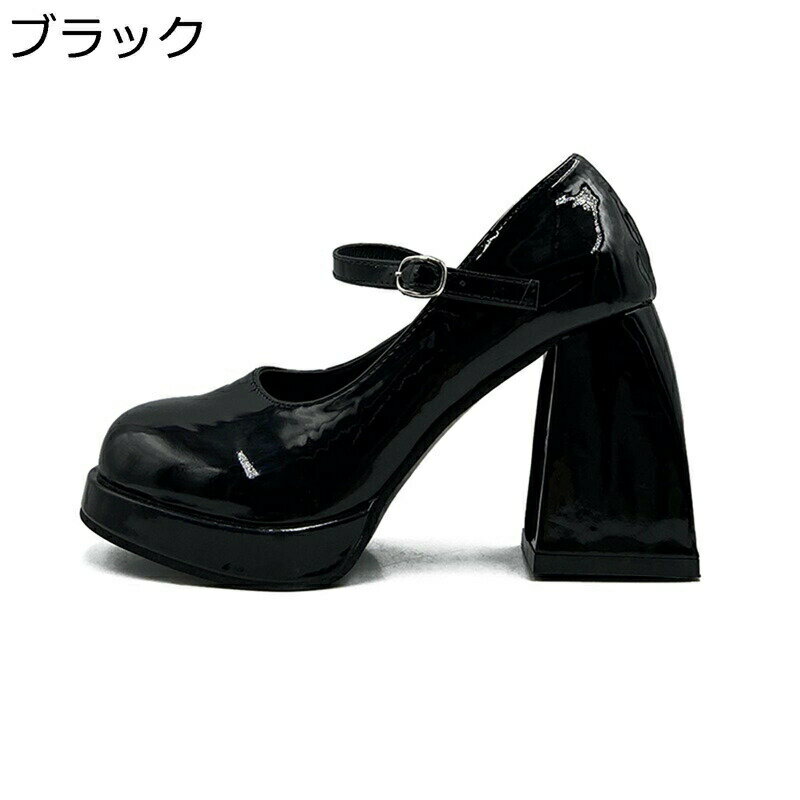 パンプス ハイヒール ヒール9cm レディース ロリータ コスプレ靴 姫系 かわいい プラットフォーム 太ヒ..