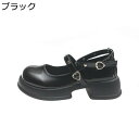 パンプス レディース パンク 厚底パンプス ロリータ ゴスロリ 地雷系 バックル リベット アンクルストライプ 身長up ロリータ靴 サブカル ゴシックパンク コスプレ ツーリング 地下アイドル