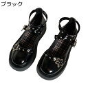 ロリータパンプス レディース パンク ゴスロリパンプス アンクルストライプ リベット バックル 厚底 ゴシックパンク ブラッククールゴス ゴシック クールゴス 地雷系 サブカル おしゃれ 太ヒール