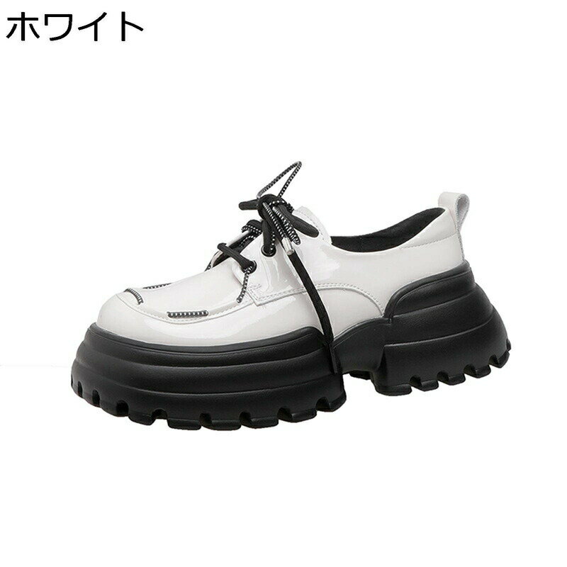 パンプス レディース ハイヒールパンプス レースアップ エナメル 6.5cm太ヒール 身長アップ オックスフォードシューズ おしゃれ 金具飾り 通気性 滑り止め 美脚 細身 メイド靴 jk コスプレ