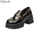ローファー レディース ハイヒールローファー パンプス 太ヒール 厚底 7cm身長アップ スリッポン 疲れない 滑り止め 美脚 快適 通気 歩きやすい 女性用 オールシーズン メイド靴 jk コスプレ