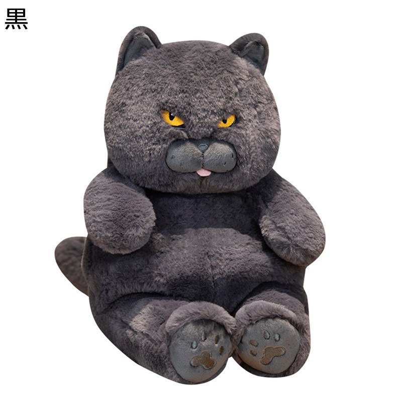 縫い包み 縫いぐるみ 黒猫 45cm 60cm 太るねこ 毛足 クッション おもちゃ 猫添寝枕 もちもち ふわふわ 柔らか 可愛い 快眠グッズ ピロー 縫い方 大きい インテリア 部屋飾り プレゼント 誕生日 ギフト