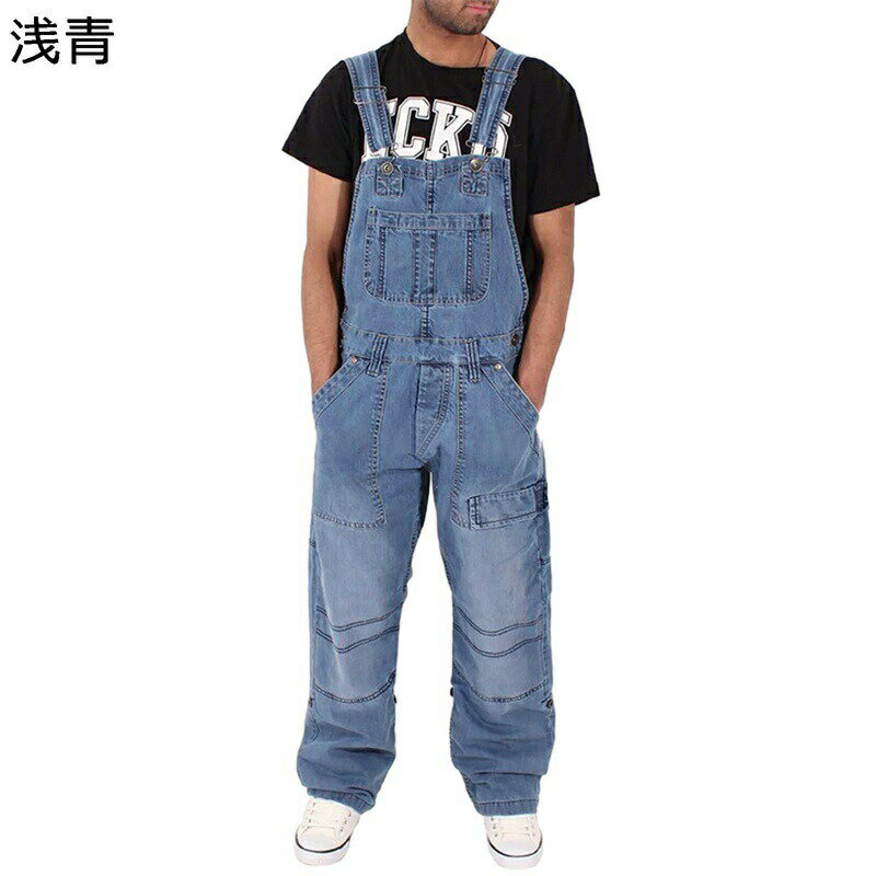 楽天parte1ジーンズ デニムパンツ つなぎ デニムサロペット ロングパンツ メンズ ゆったり 大きめ マルチポケット 大人 男子 スポーツ ファッション 厚手 ストリート hiphop系 秋冬 U.S. 米海軍 アメリカン