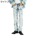 デニムパンツ Gパン メンズ 大きいサイズ ゆったり タイダイ染 ストレート ロング 袴パンツ ボトムス 大人 紳士用 かっこいい 個性 hiphop 立体裁断...