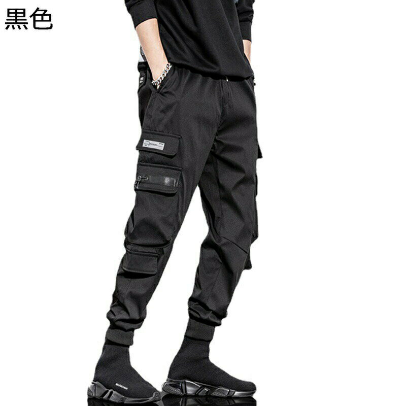 カーゴパンツ ワークパンツ メンズ ゆったり 調整紐 ロングパンツ コットン マルチポケット リラックスパンツ しっかり 定番 リラックス 男性用 カジュアル ストリート系 お兄系 原宿 夏 春 秋