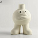 フラワーベース 花瓶 セラミック ホワイト 陶器 かわいい 面白い 一輪挿し モダン 花瓶 モダン 装飾家の装飾 花器 造花 ドライフラワー 生け花 インテリア レストラン 玄関 民宿 リビング プレゼント