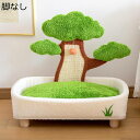 猫用ペットベッド 爪磨き 縦置き クッション付き おもちゃ付 猫つめとぎ 両用 麻 PP綿 松のデザイン 家具破壊防止 高密度 お洒落 知育玩具 ストレス解消 運動不足 猫爪とぎベッド 耐久性