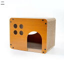 爪磨き 両用 猫ハウス 四角形 木製品 天然麻紐 縦置き 横置き 透かし彫り 猫スクラッチャー 麻 お手入れ簡単 家具破壊防止 高密度 耐荷重 収納簡単 耐え噛み ストレス解消 運動不足解消