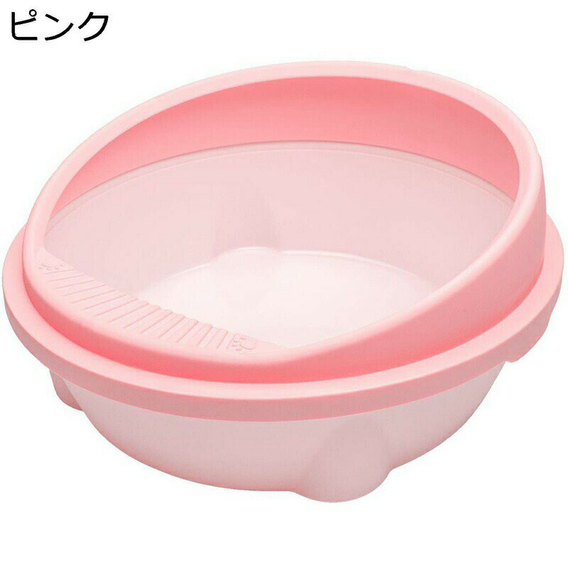 猫トイレトレー 踏板付き 大容量 猫砂トイレ 円形 壁プレート付き 飛び散り防止 ペットトレー 室内 PP しつけ オープン 組み立て簡単 簡単に掃除 足と床を清潔に保つ 大きいサイズ ペットトレーニング