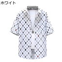 開襟シャツ チェックシャツ メンズ 半袖シャツ 2点セット 純綿 花柄シャツ 通気性 耐久性 耐摩耗 チェック柄 お出かけ アウトドア スポーツ メンズシャツ 大きいサイズ ゆったり カジュアル フィット 柔らかい 春夏秋