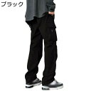 カーゴパンツ メンズ ロングパンツ スポーツパンツ カッコイイ ストリート 多ポケット ゆったり 耐摩耗 通気性 伸縮性 耐久性 ストレートパンツ 春秋 ファッション 旅行 通学 お出かけ(4)