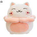 ぬいぐるみ 花猫 マスコット 猫縫い包み おもちゃ クッション 丸い ドール だきまくら インテリア 玩具 芝居道具 もふもふ 肌触り かわいい リラックス 新入社員 女友達 彼氏 彼女 お祝い クリスマス ピンク(3)